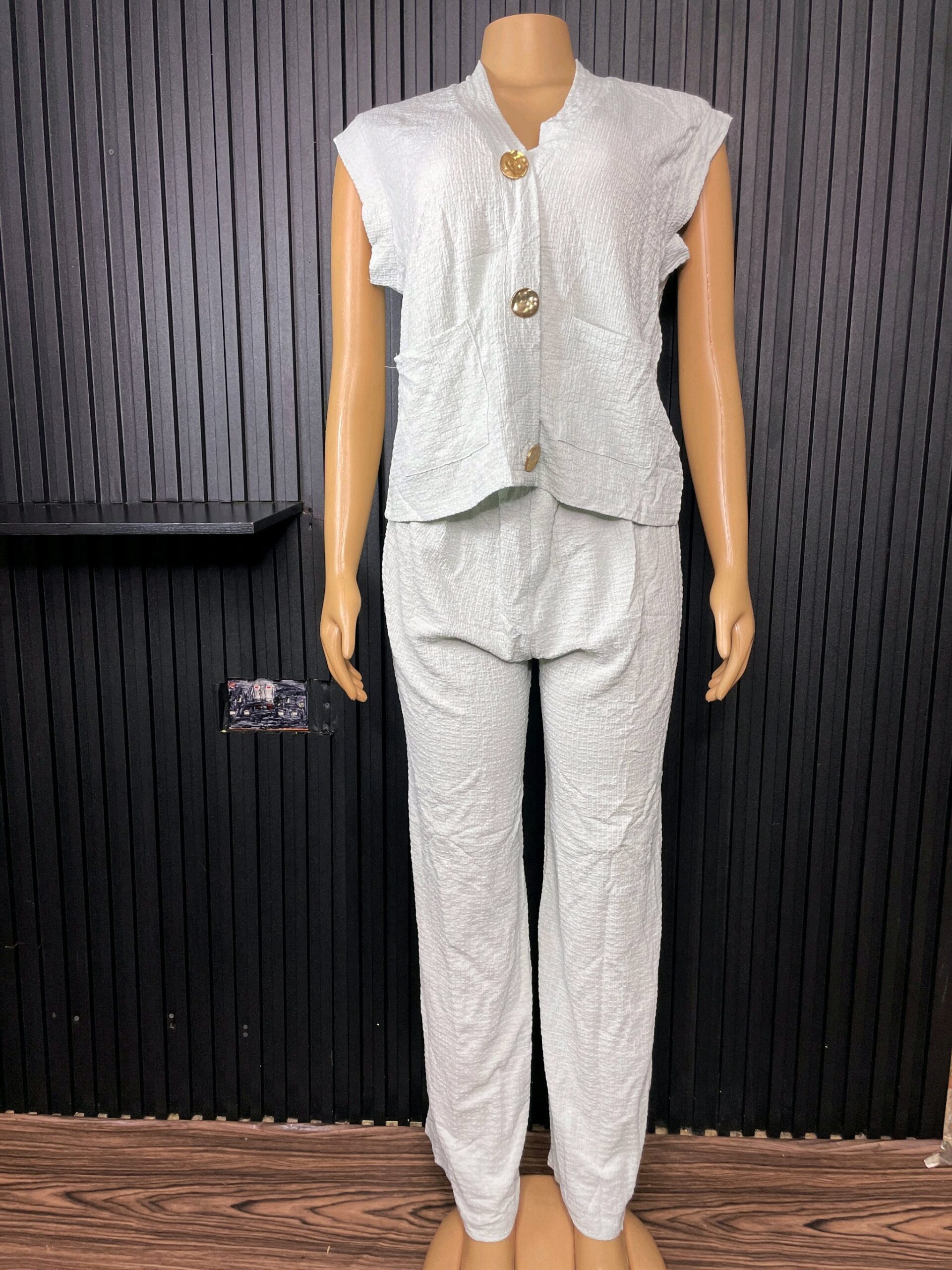 Sage Green Two Piece Trouser Set 4 Sage Green Two Piece Trouser Set - Image 4