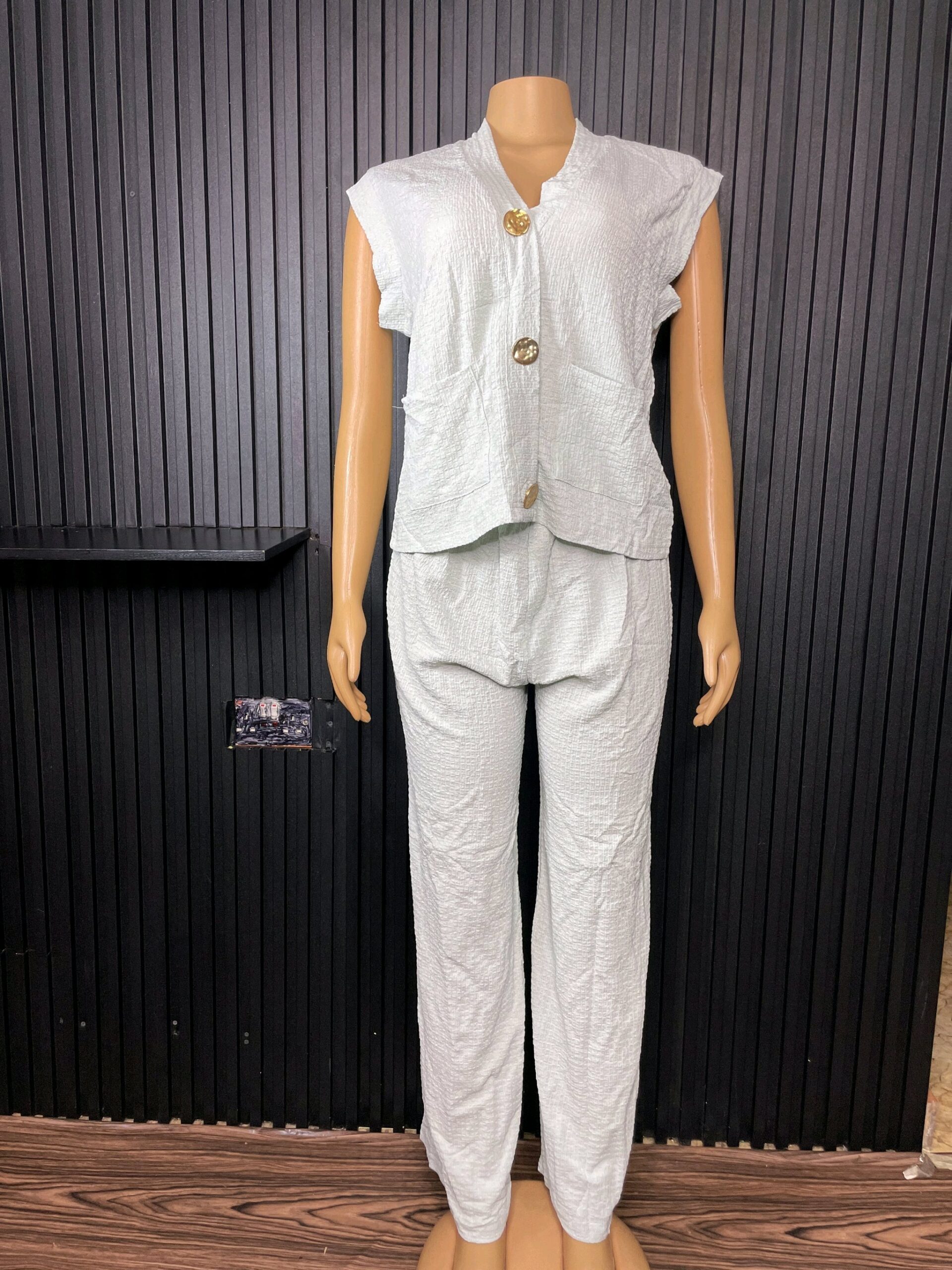 Sage Green Two Piece Trouser Set 5 Sage Green Two Piece Trouser Set - Image 5