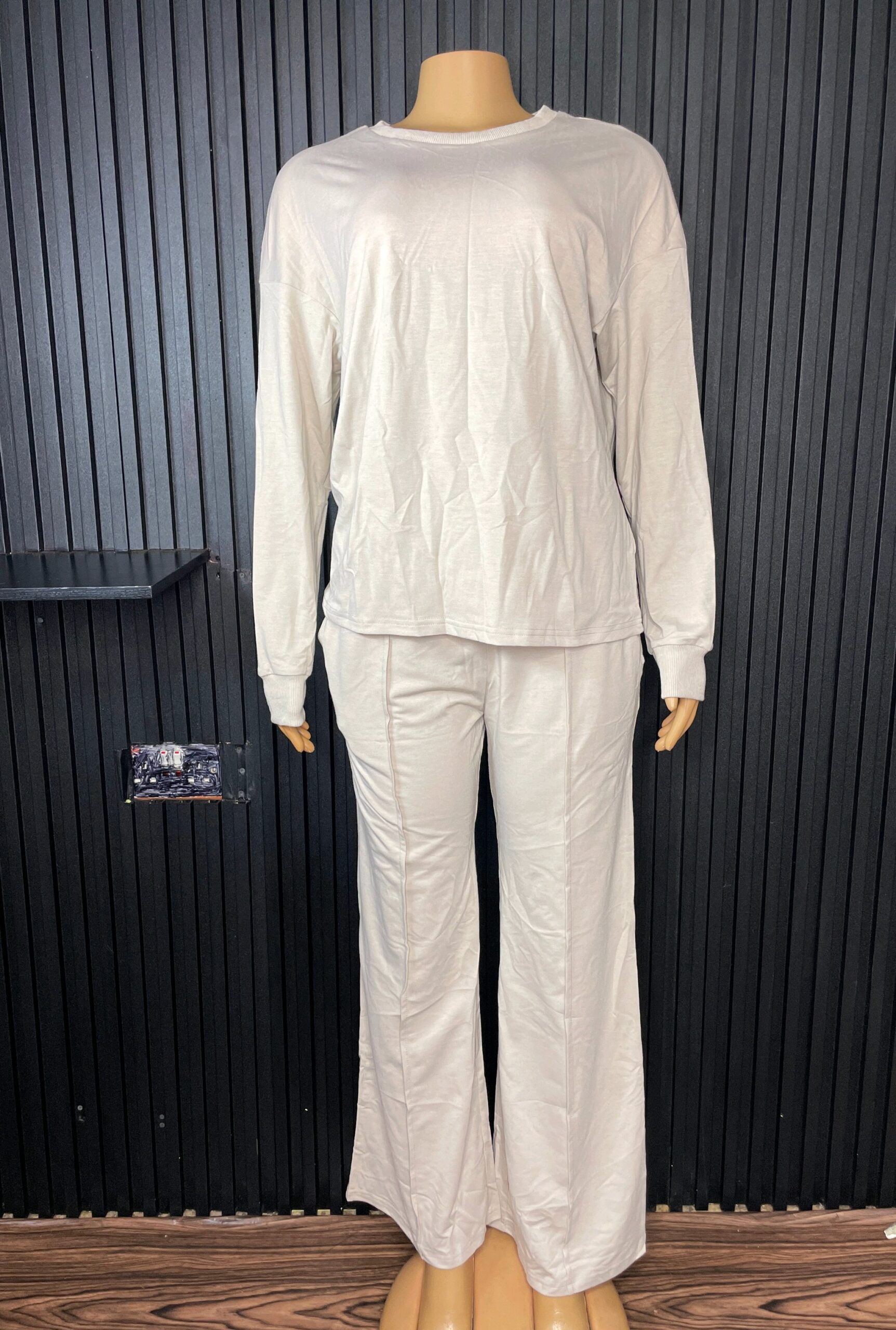 Cream Long Sleeve Two Piece Set 1 Cream Long Sleeve Two Piece Set