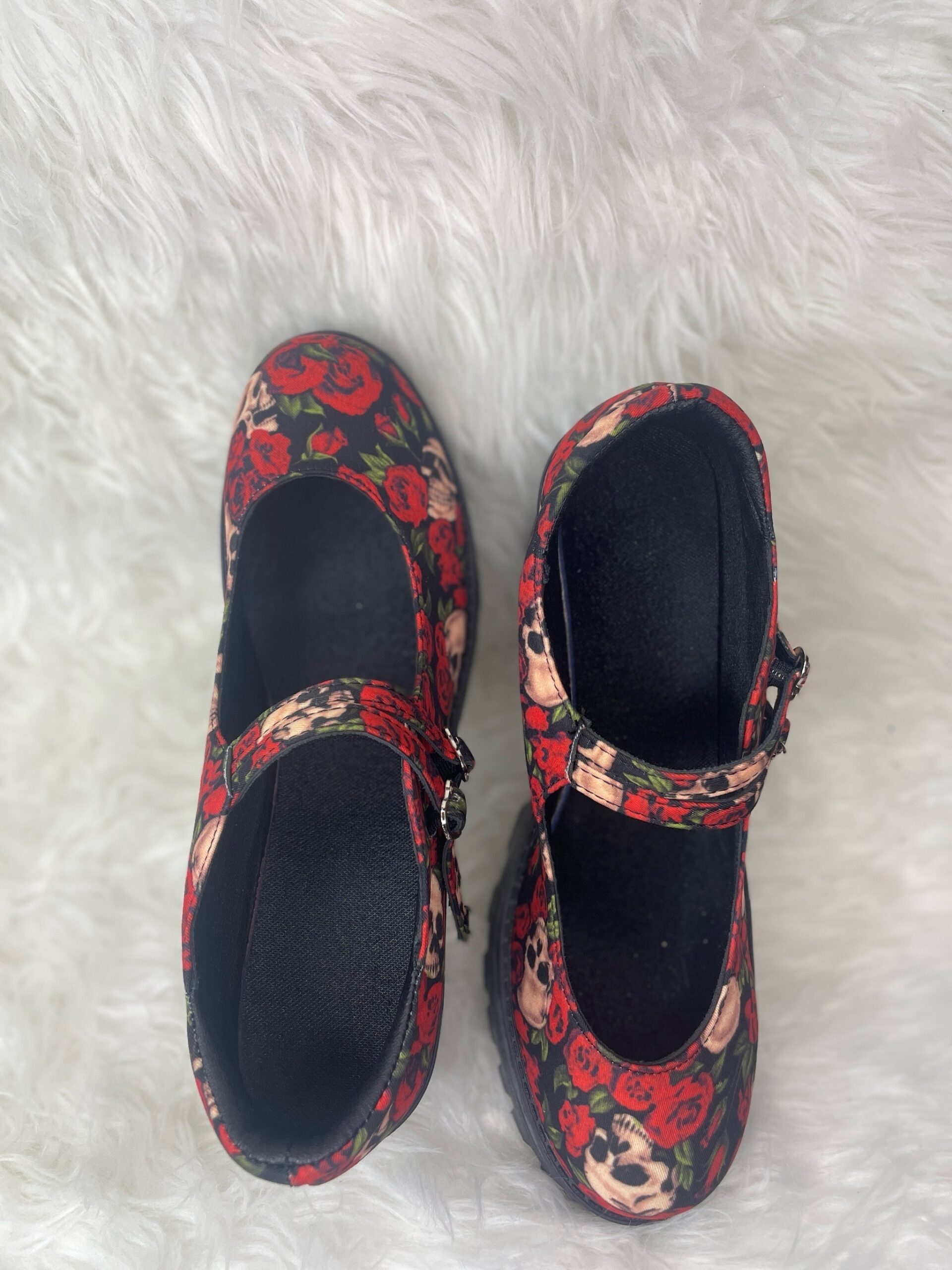 Rose Skull Chunky Heels 4 Rose Skull Chunky Heels - Image 4