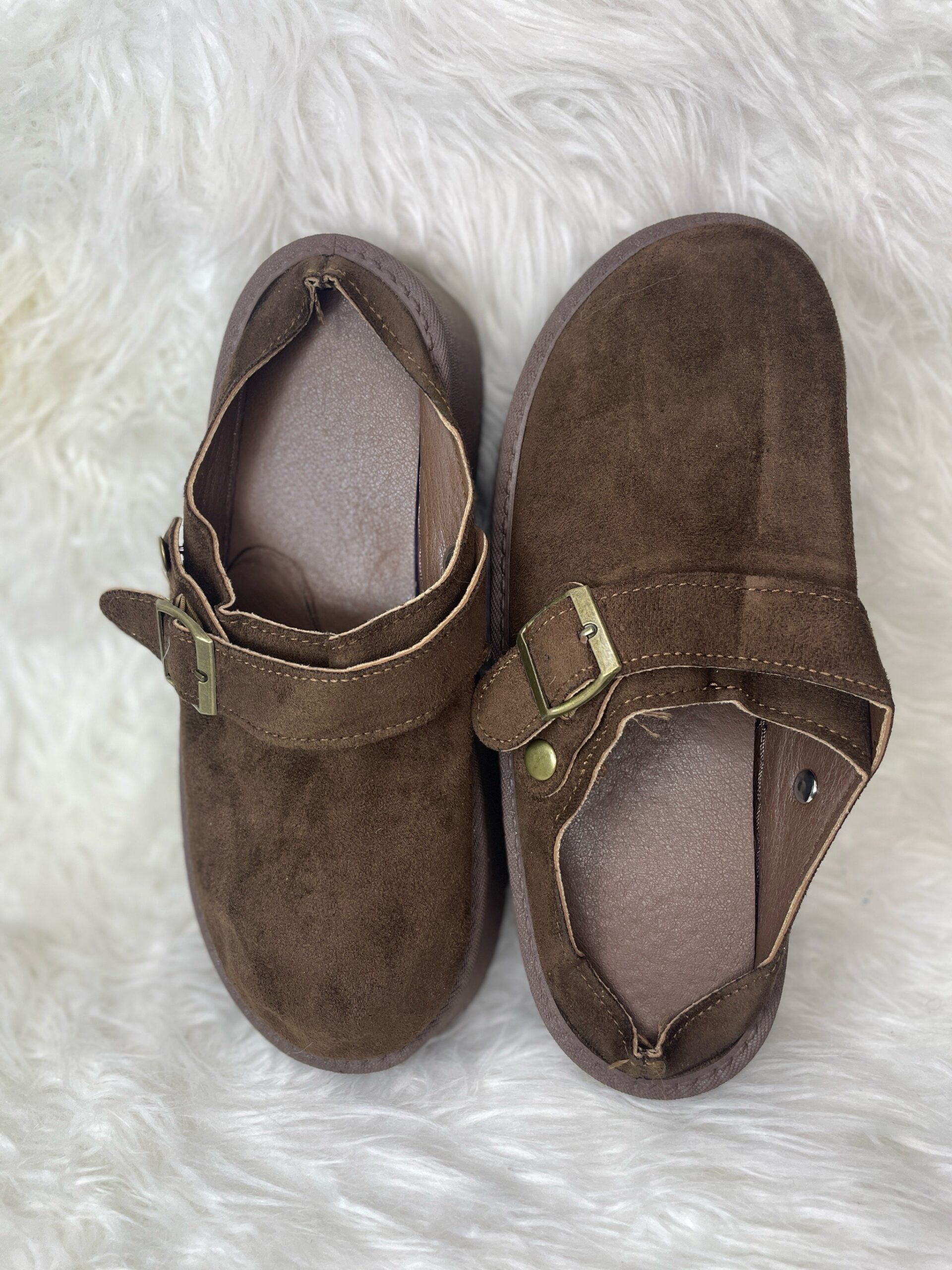 Brown Suede Clogs 2 Brown Suede Clogs - Image 2