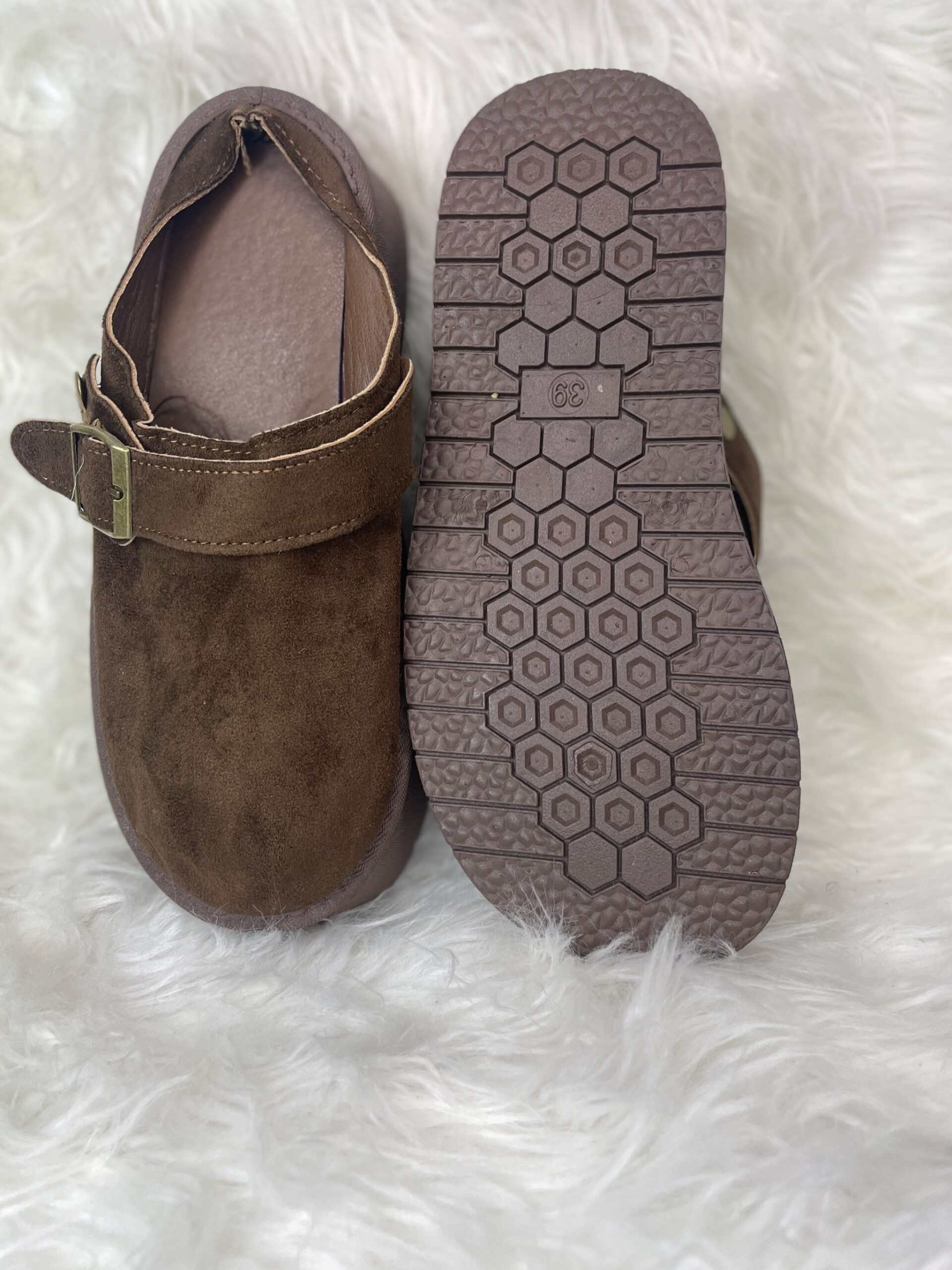 Brown Suede Clogs 3 Brown Suede Clogs - Image 3