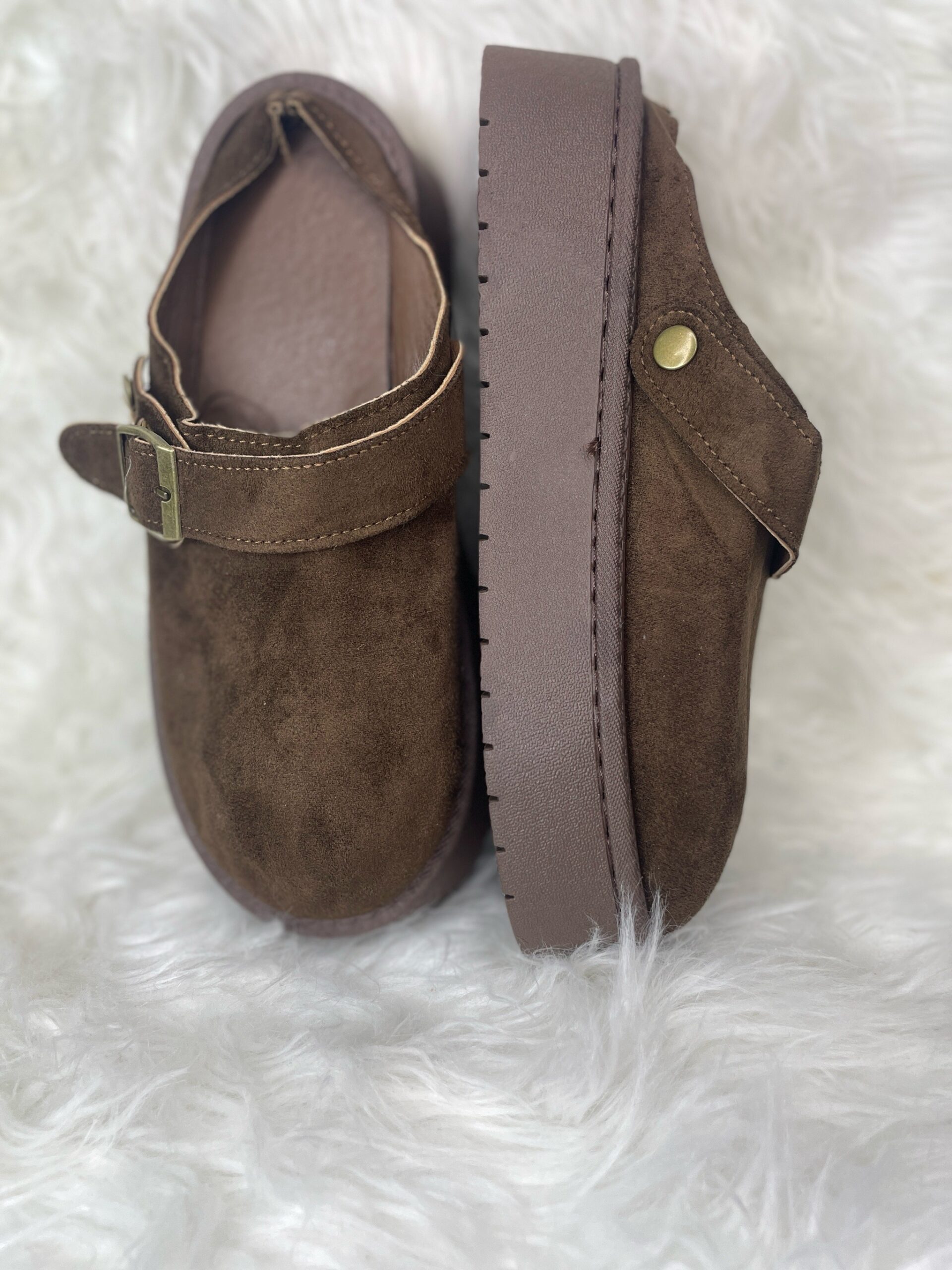 Brown Suede Clogs 5 Brown Suede Clogs - Image 5