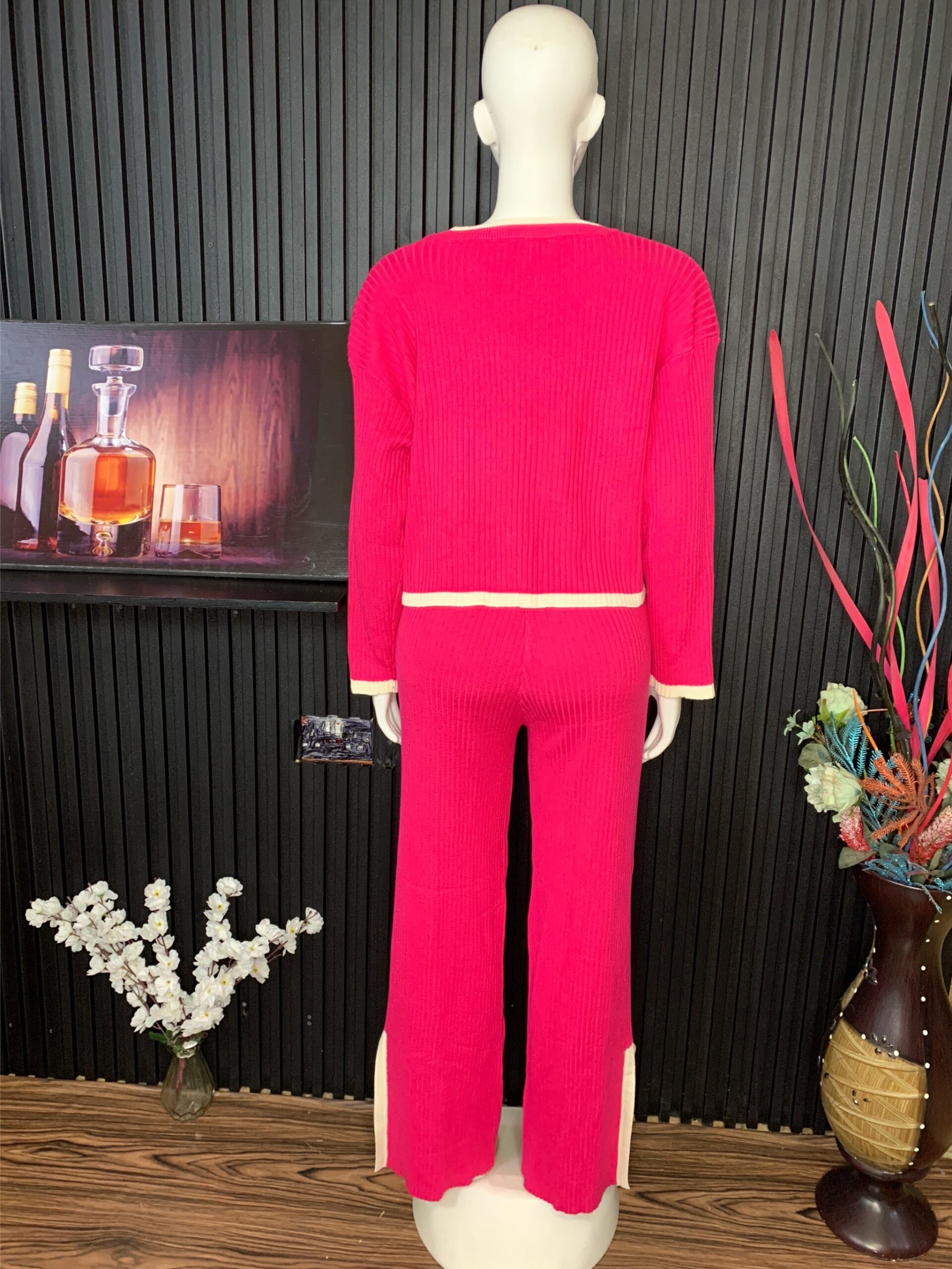 Pink Knit Two Piece Set 5 Pink Knit Two Piece Set - Image 5