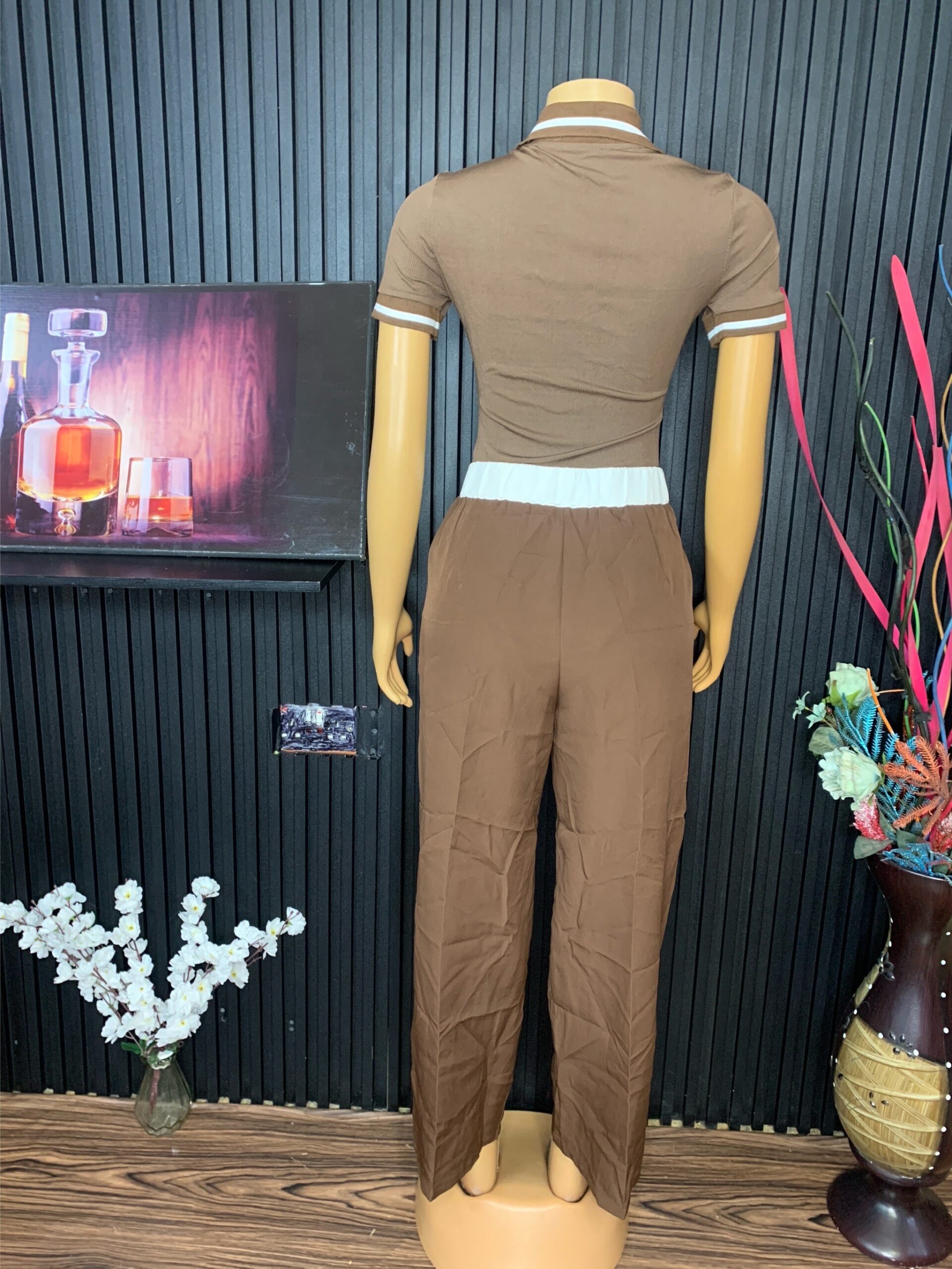 Brown Polo Two Piece Set 4 Brown Polo Two Piece Set - Image 4