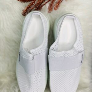 White Net Cover Wage Slippers
