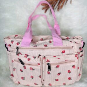 Pink Strawberry Tote Bag