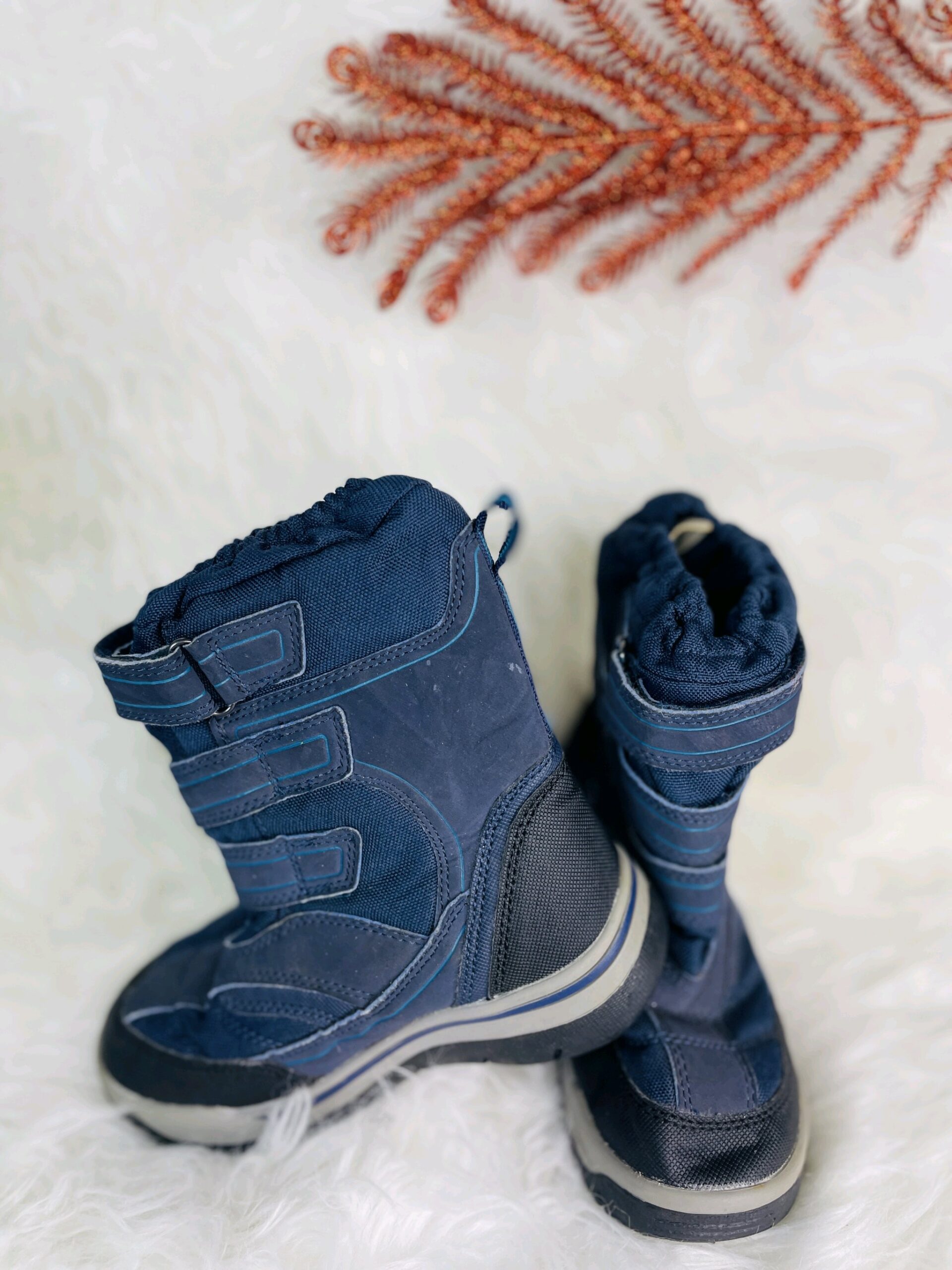 Navy Blue Baby Boots 2 Navy Blue Baby Boots - Image 2