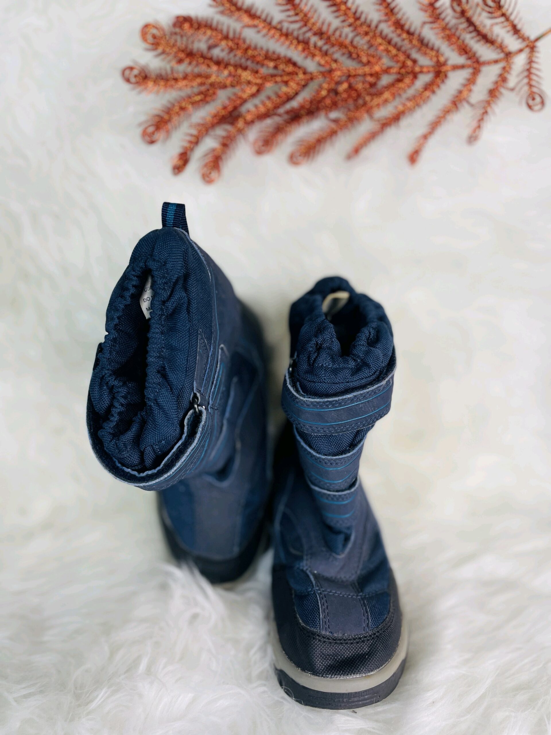 Navy Blue Baby Boots 3 Navy Blue Baby Boots - Image 3