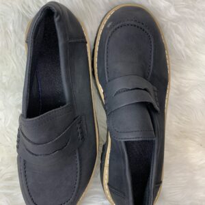 Black Suede Penny Loafers