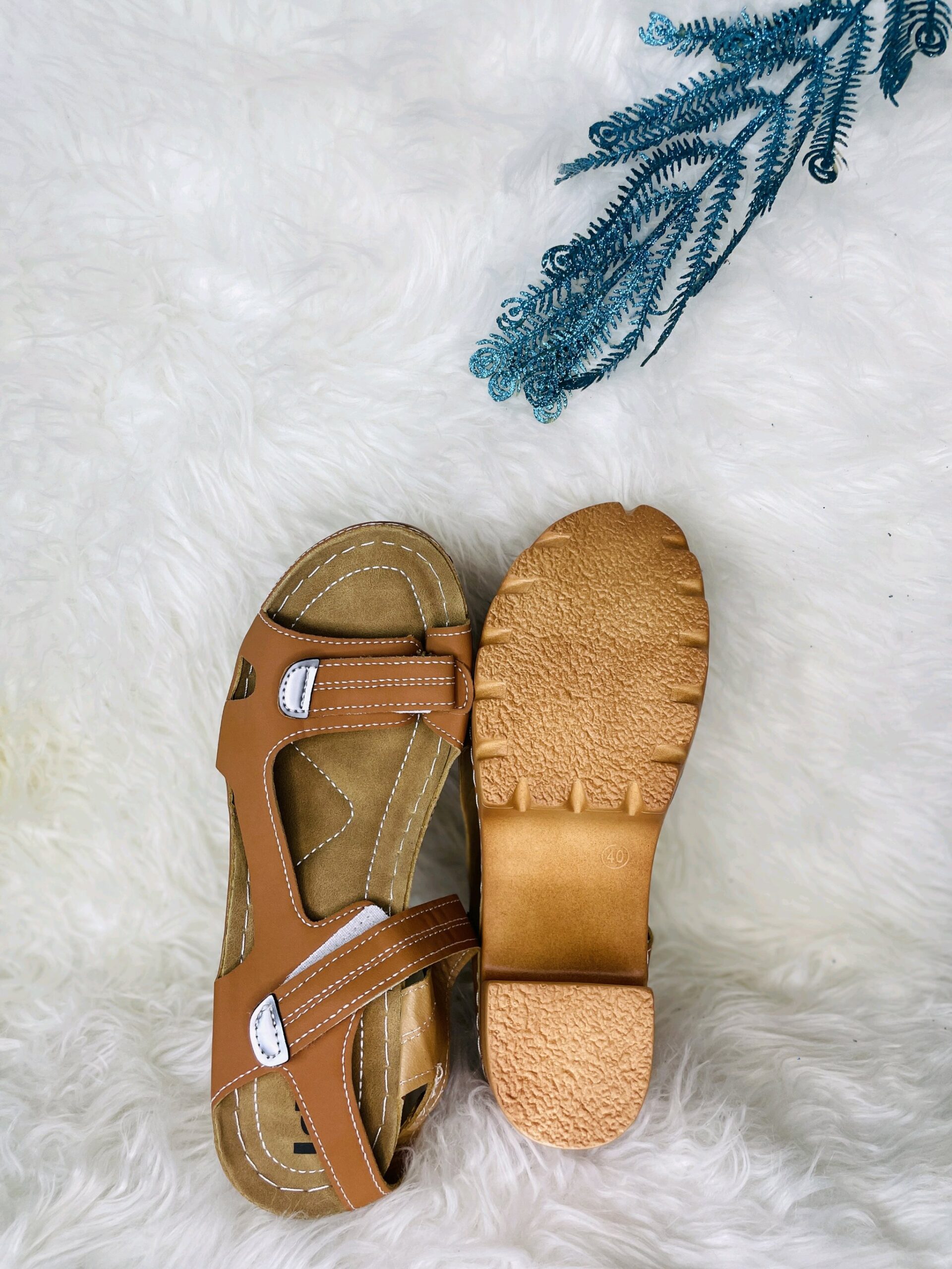 Brown Wage Sandals 2 Brown Wage Sandals - Image 2