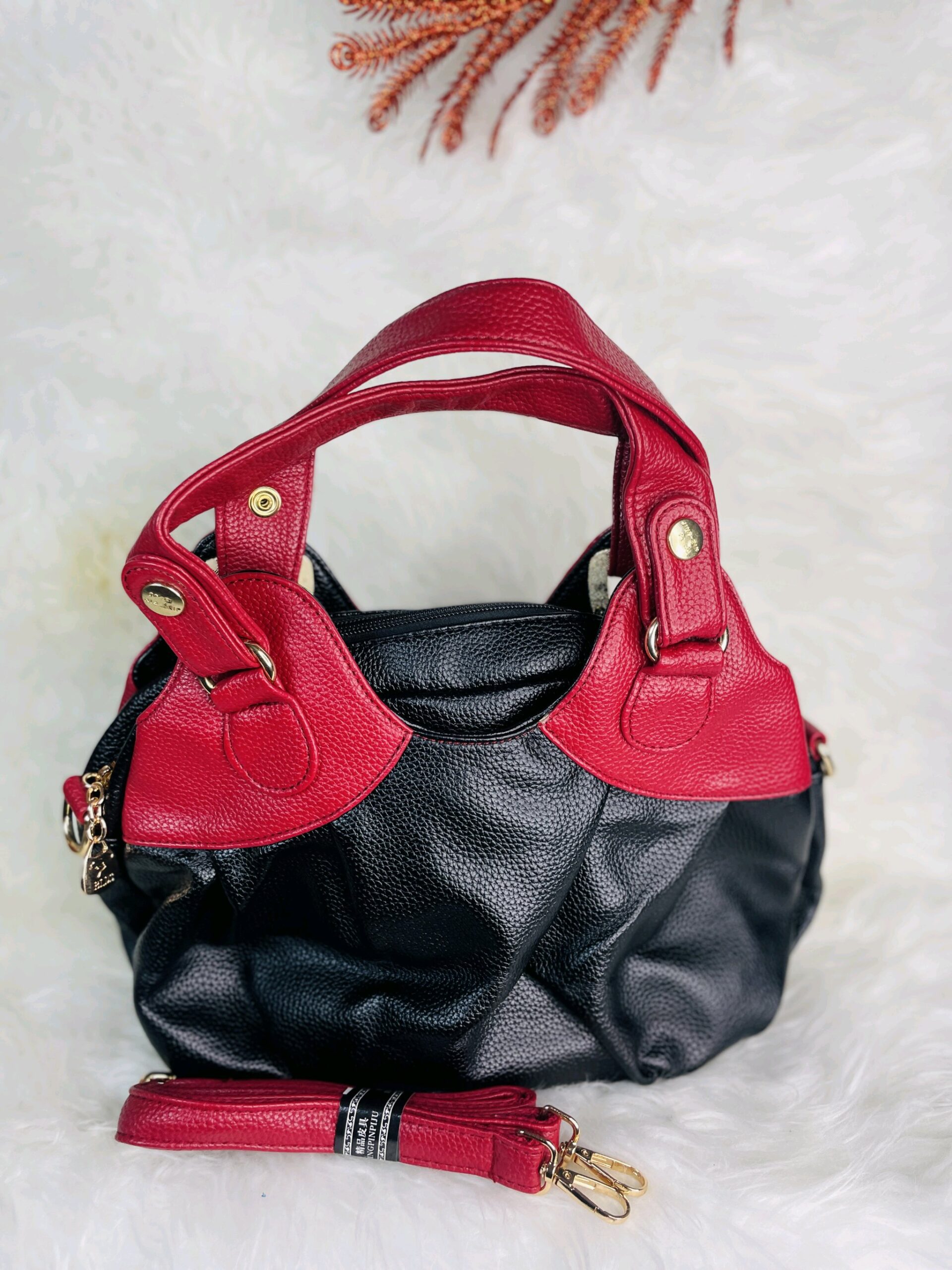 Red And Black Classy Handbag 7 Red And Black Classy Handbag - Image 7